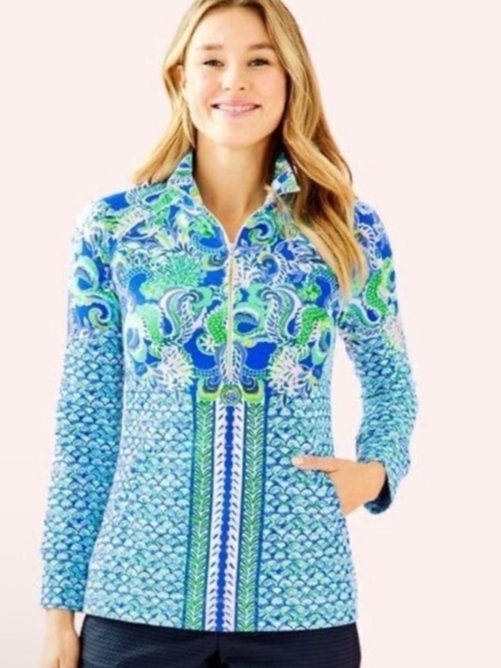 Lilly Pulitzer Skipper Popover Top Sz XXS